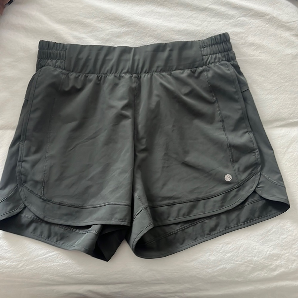 Olive green athletic shorts